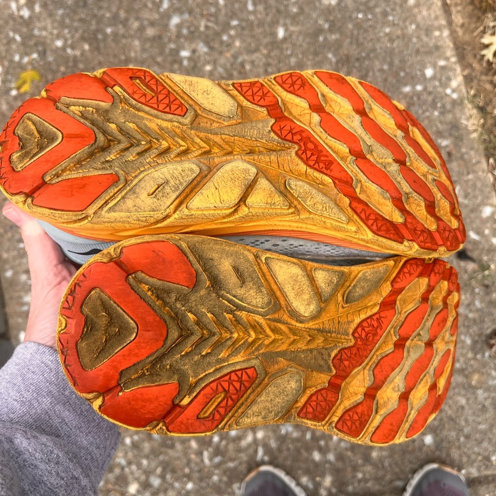 Hoka Women's Athletic Shoes - Light Blue and Orange - Picture 7 of 9